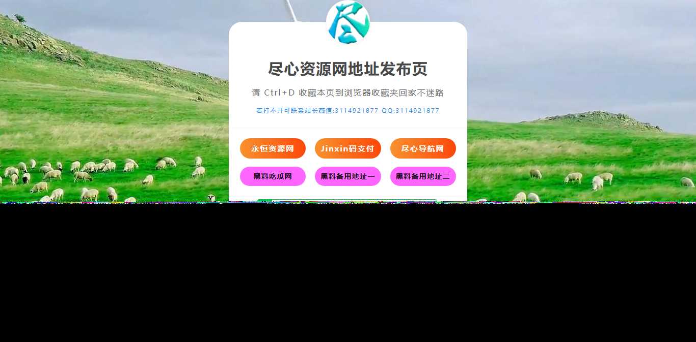 自适应网址导航网站发布页单页网页模板html静态无后台源码-D站-dildil共享平台